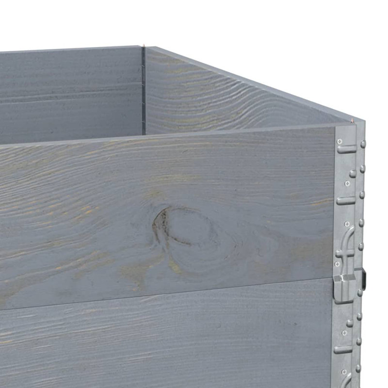 Corliss Outdoor Planter Box, 8.46" H x 39.37" W x 19.69" D, Grey