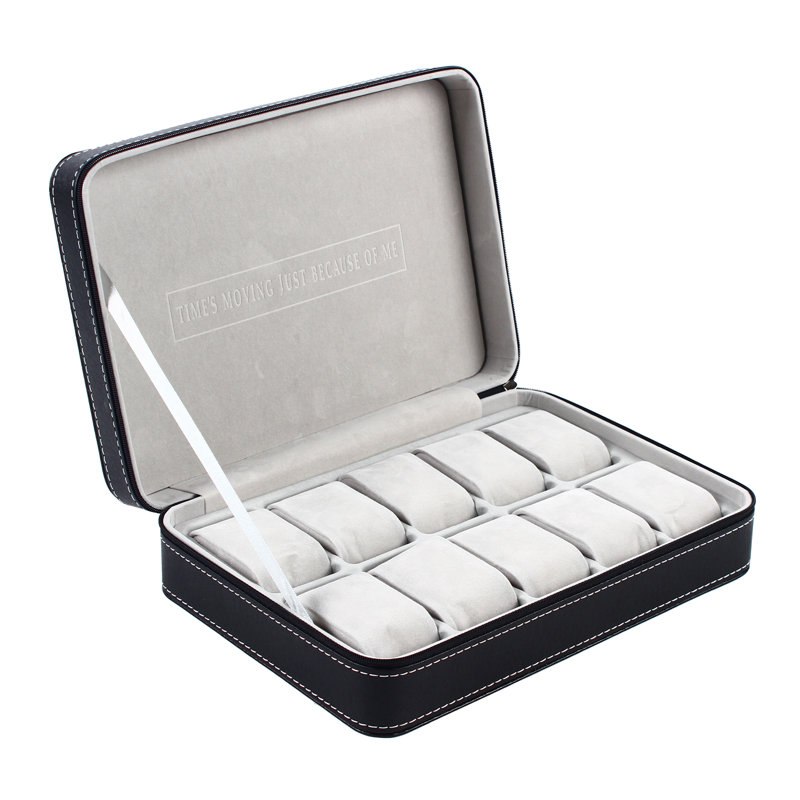 Boîte à montre 10 emplacements, 11 po x 7,87 po x 2,95 po