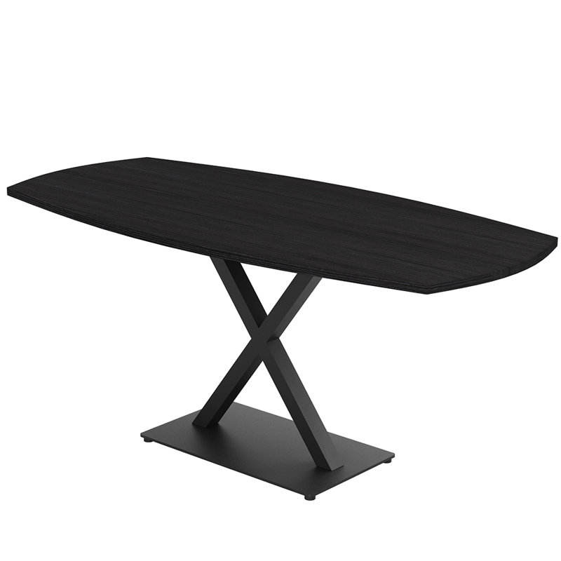 Table de conférence Pavert, Noir mat, H 30 po x l 60 po x P 36 po, Cyprès noir