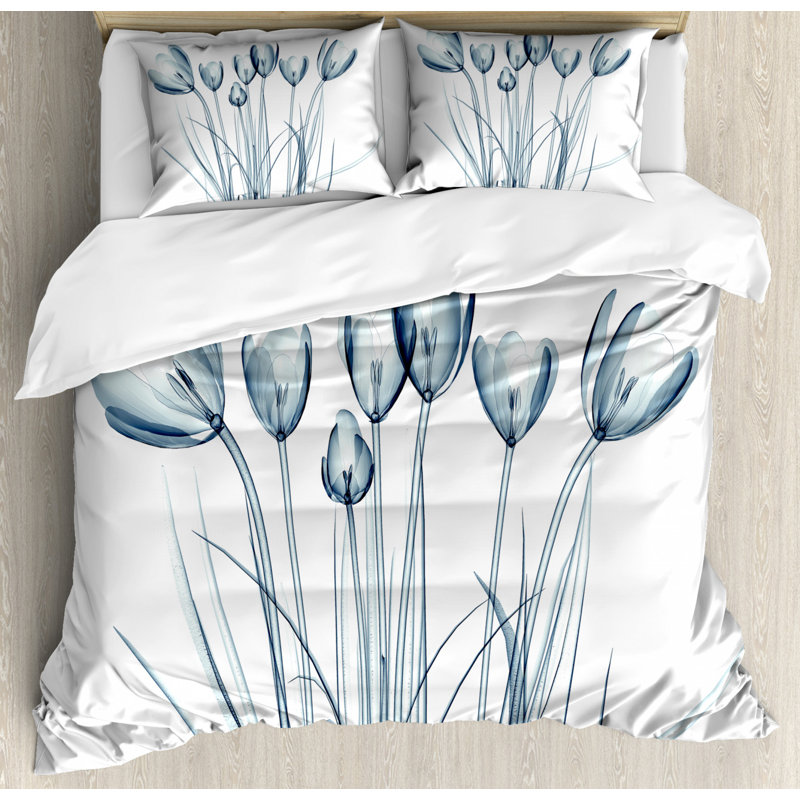 Modern & Contemporary Polyester Paisley Duvet Cover, Queen Duvet Cover + 3 Additional Pieces