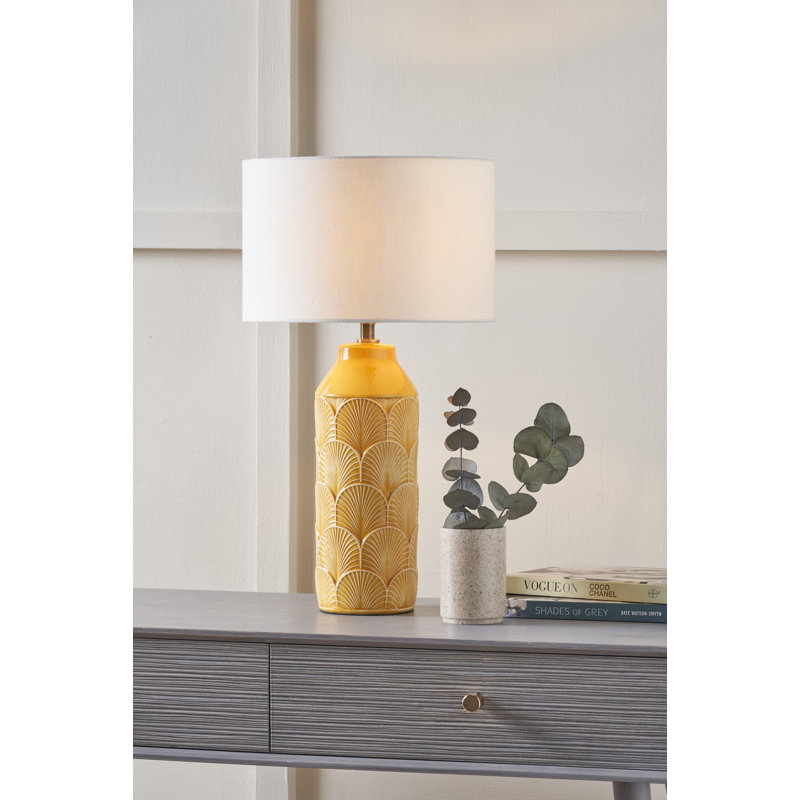 Bethan Ceramic Table Lamp, Yellow