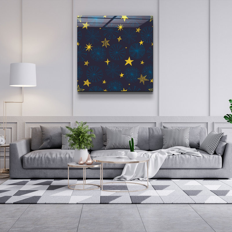 Élégante peinture décorative en verre trempé, 40 x 40 po | 100% verre trempé, épaisseur: 0,16 pouce | Impression UV pour des couleurs éclatantes et une durabilité | Parfait pour la décoration intérieure et les amateurs d'art