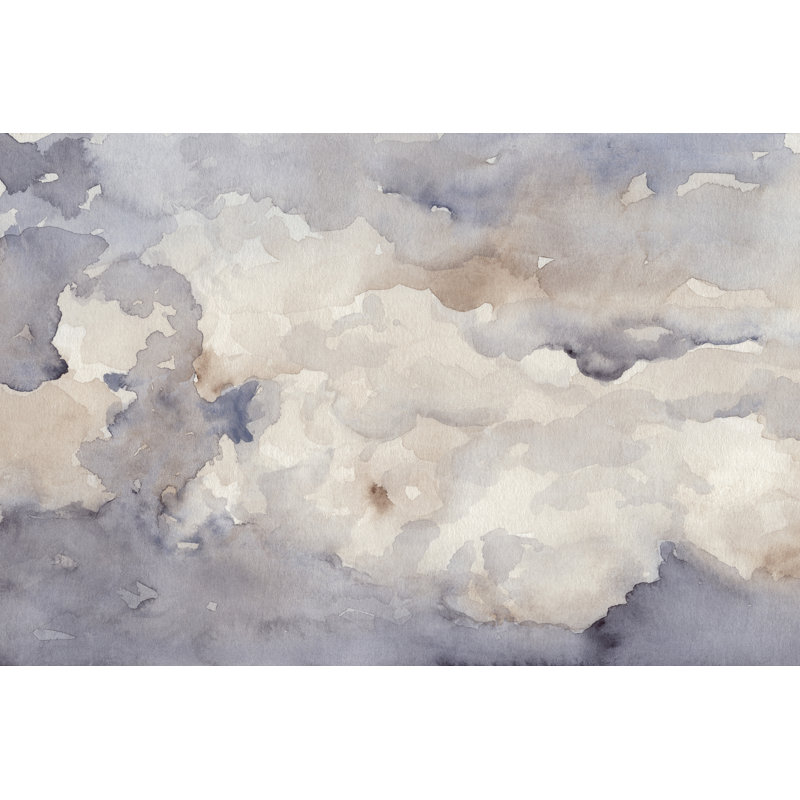 «Clouds in Neutral II» par Jennifer Paxton Parker - peinture sur toile tendue, H 20 po x l 30 po