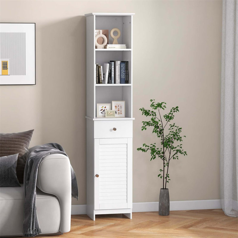 Aadhith Freestanding Linen Cabinet, White