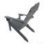 Chaise Adirondack d'extérieur ou d'intérieur en bois, pliable, gris