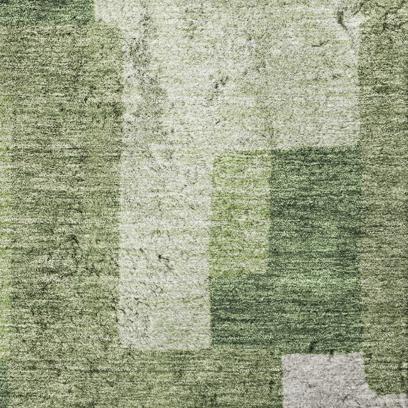 Tapis moderne Dream Shag ADS740, lavable à la machine, de qualité supérieure, Green, 2'6" x 3'10"