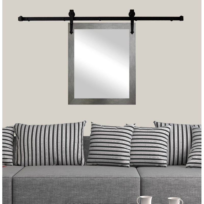 Neace Flat Mirror, 36" H x 24" W, Silver