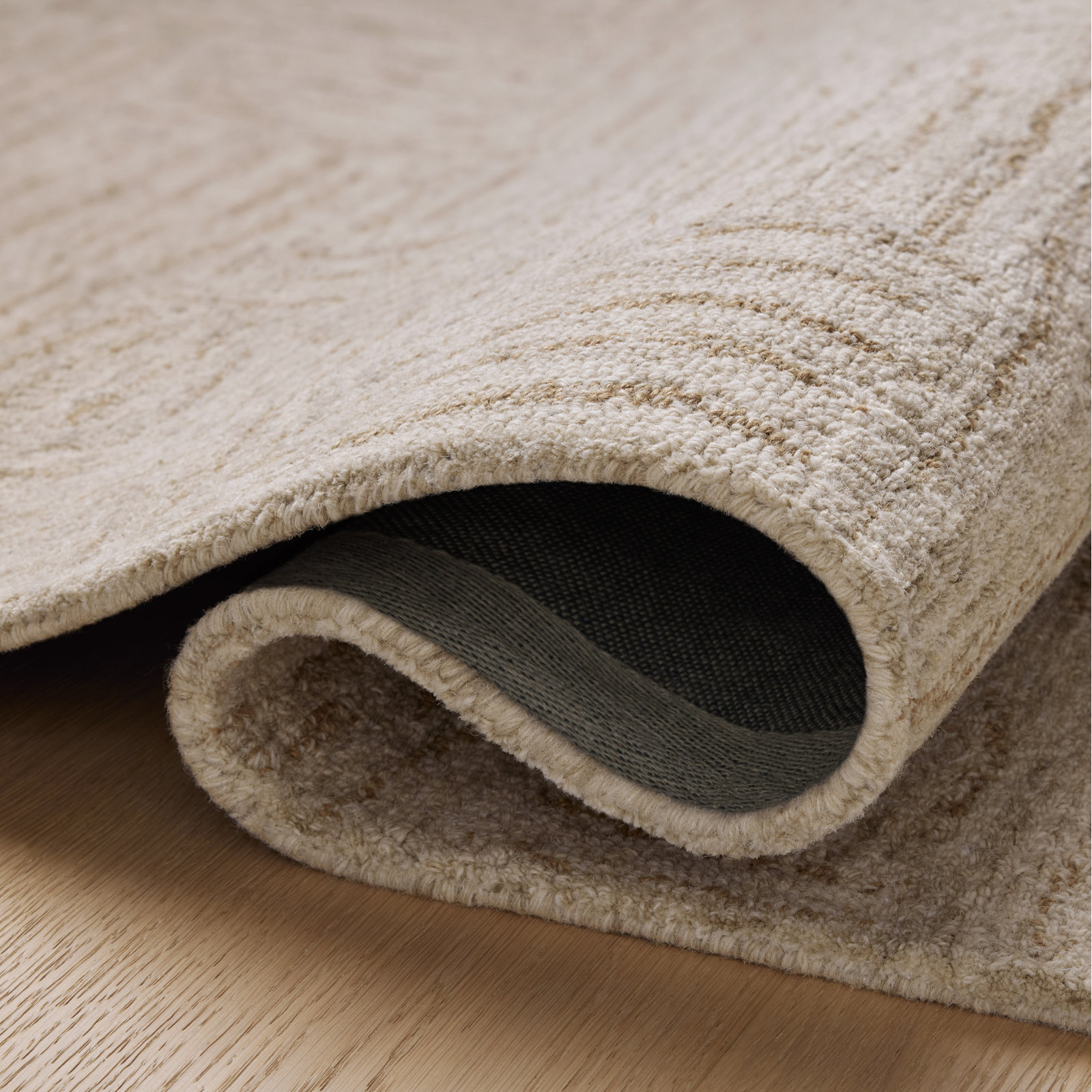Chris Loves Julia x Loloi Polly Smoke Sand Rug, Runner 2' x 5'