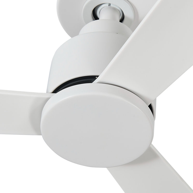 Ventilateur de plafond à 52 pales 52 "sans lumières Kaleiyah, Blanc