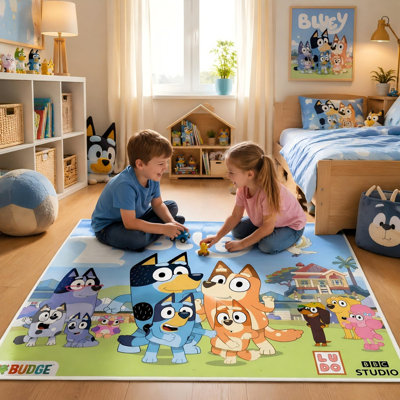 Tapis bleu Bluey Merch