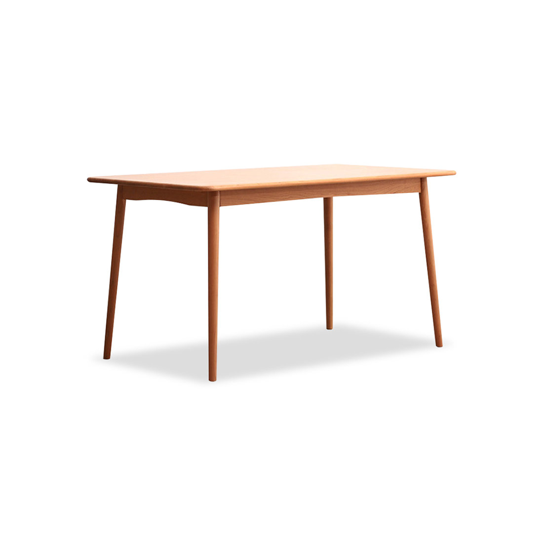 George Oliver Cherry wood color Rectangular Solid Dining Table For ...