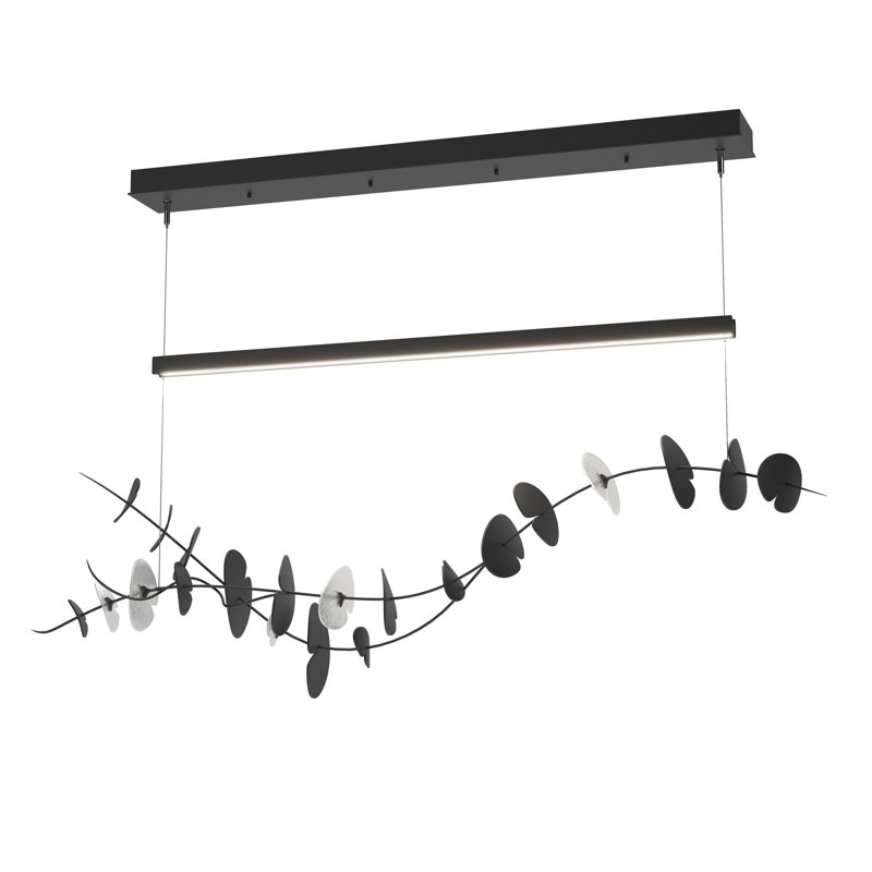 Luminaire suspendu 1 lumière Lily, Noir, Aqualite