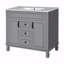 Meuble-lavabo de 36 po avec lavabo supérieur, armoire de rangement moderne avec 2 portes à fermeture douce et meuble-lavabo simple à 2 tiroirs