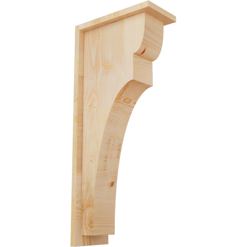 Yorkshire Yorktown avec plaque arrière, H 28 po x l 6 po x P 12 po, Sapin de Douglas, Sciage brut
