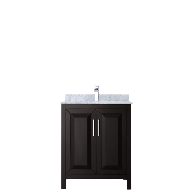Daria 30'' W Single Vanity, Dark Gray, Polished Chrome