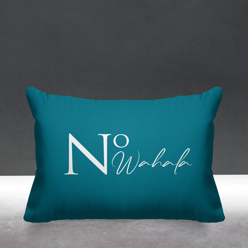Housse et insert de coussin rectangulaire Aspire No Wahala, Turquoise