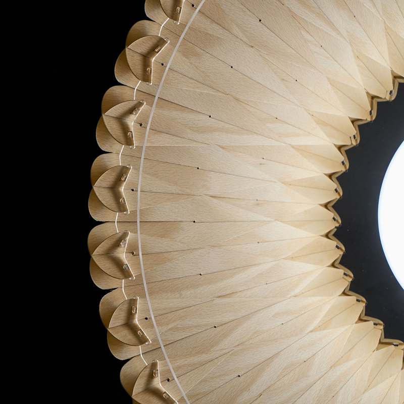 Lola 1 - Light Pendant, Ivory White, 18.5" H x 34.7" W x 34.7" D,