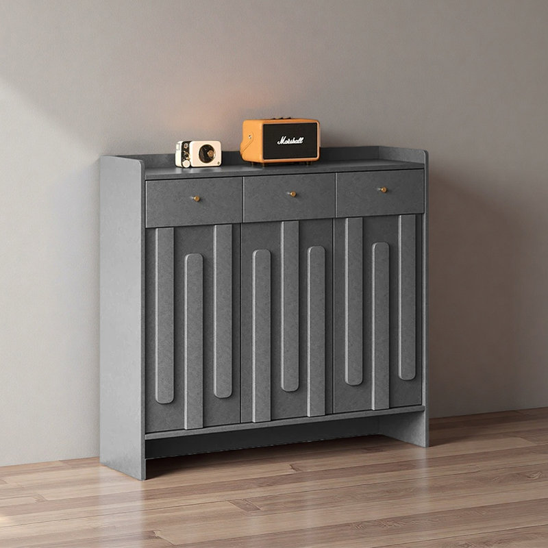 Pine Hall Tree Shoe Storage Cabinet, Gray, 43.31" H x 47.24" W x 13.78" D