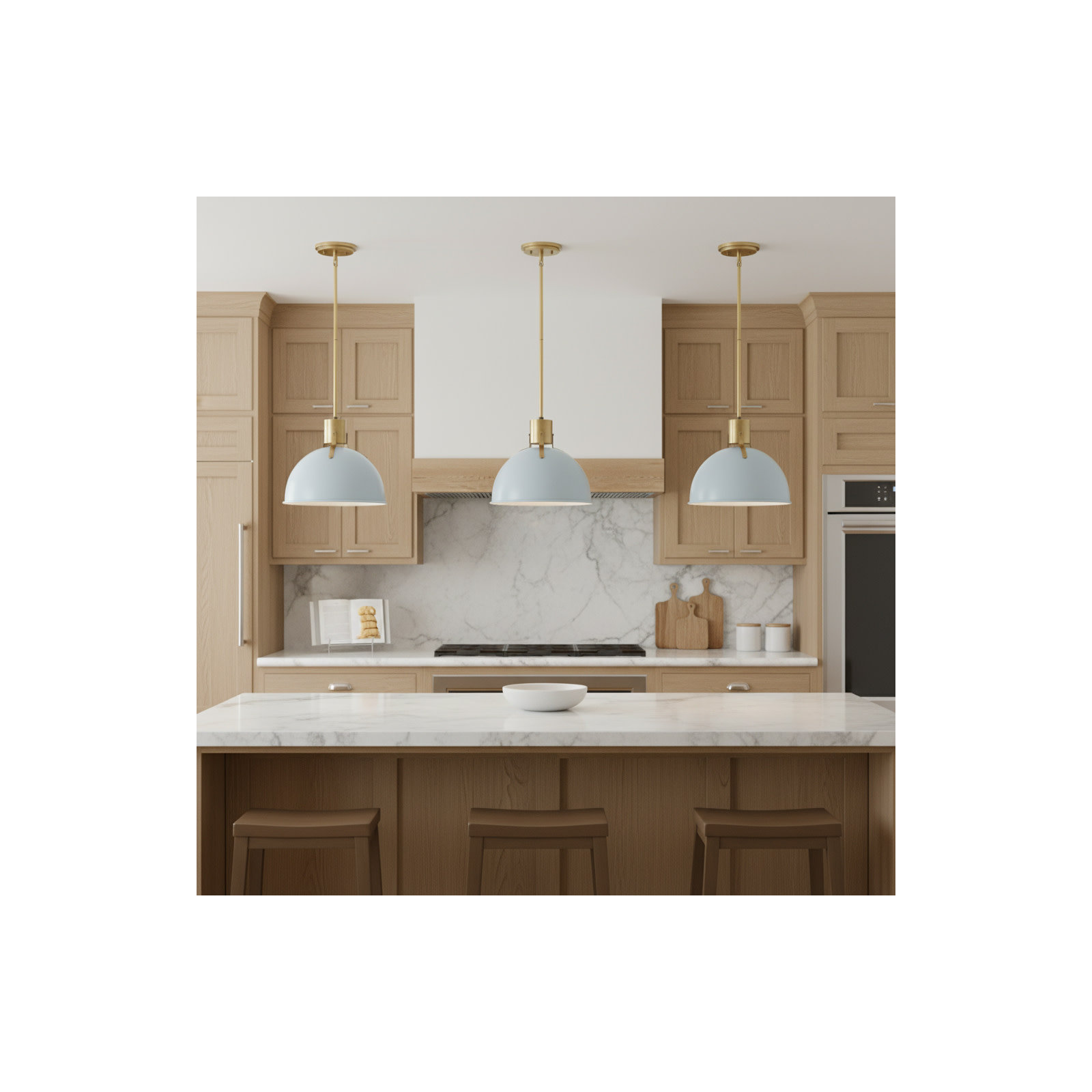 Clendon 1 - Light Single Dome Pendant, Satin Black, 12.25" H x 14" W x 14" D, Satin Black