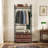 Freestanding Clothes Rack, Reinforced Metal Frame, Multi-Functional Storage Shelves & Smooth Pull-Out Drawers, Extra Side Hanging Hooks, Suitable For Bedroom, Closet