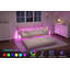 Lit de jour simple avec lit gigogne, structure de canapé-lit avec station de charge et lumières DEL, structure de lit en métal robuste-29817725