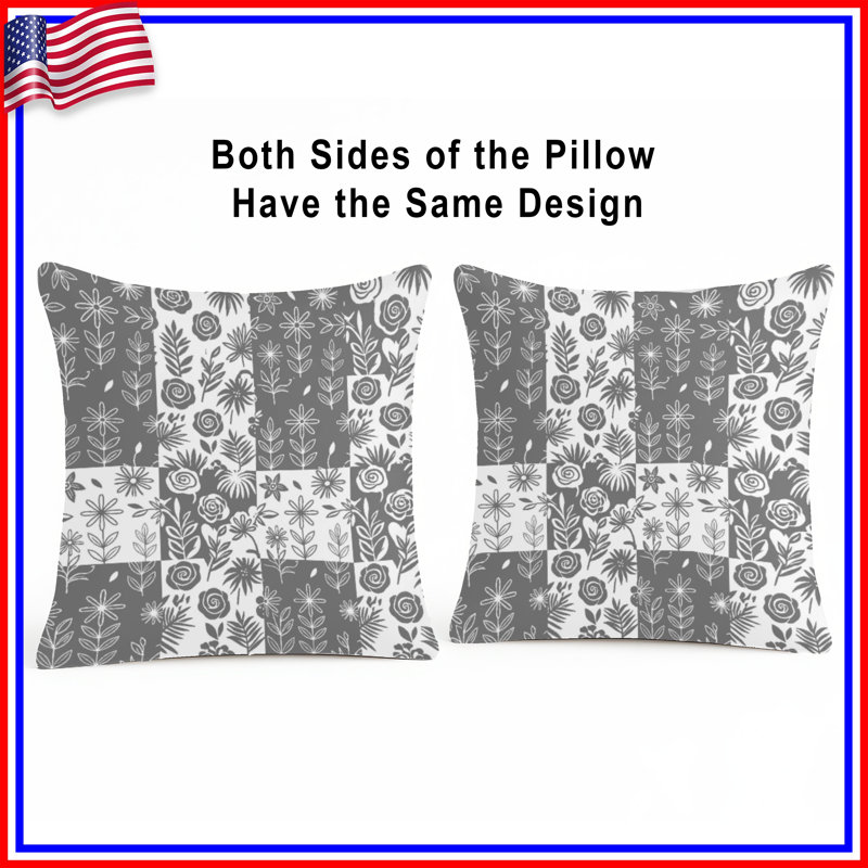 Coussins décoratifs à motif floral, 20 x 20 pouces
