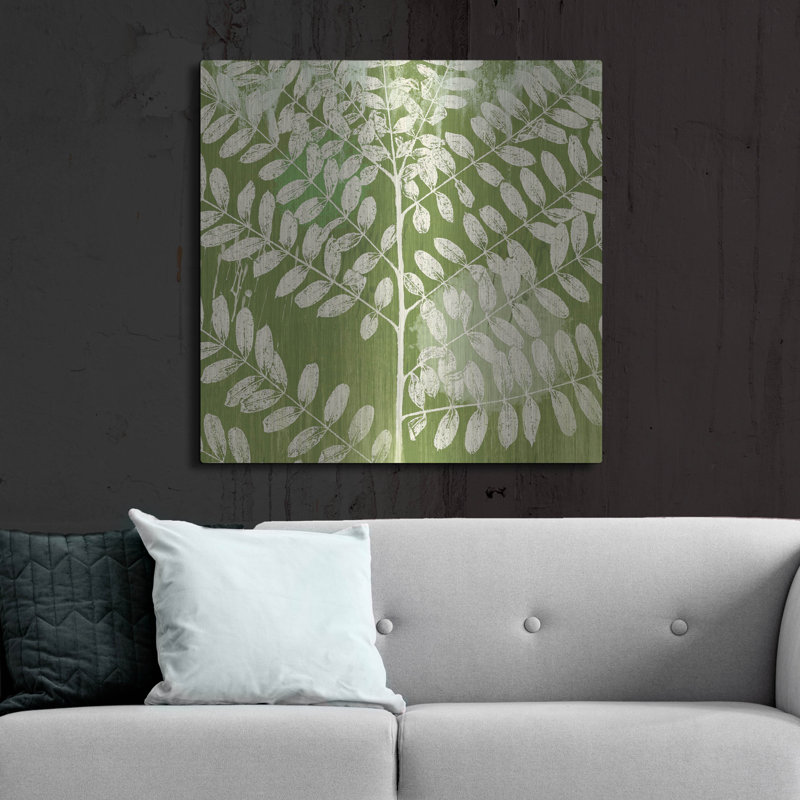 «Jade Foliage» par Erin Clark, art mural en métal, H 36 po x l 36 po