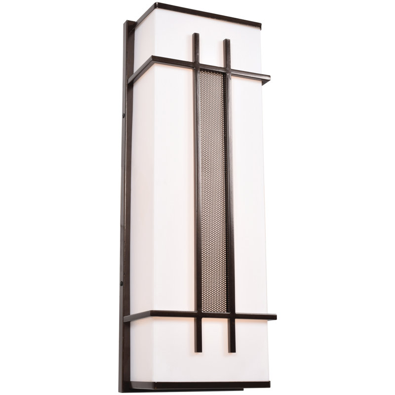 Luminaire à cloison d'extérieur Oldroyd, Bronze, H 36 po x l 9 po x P 6 po