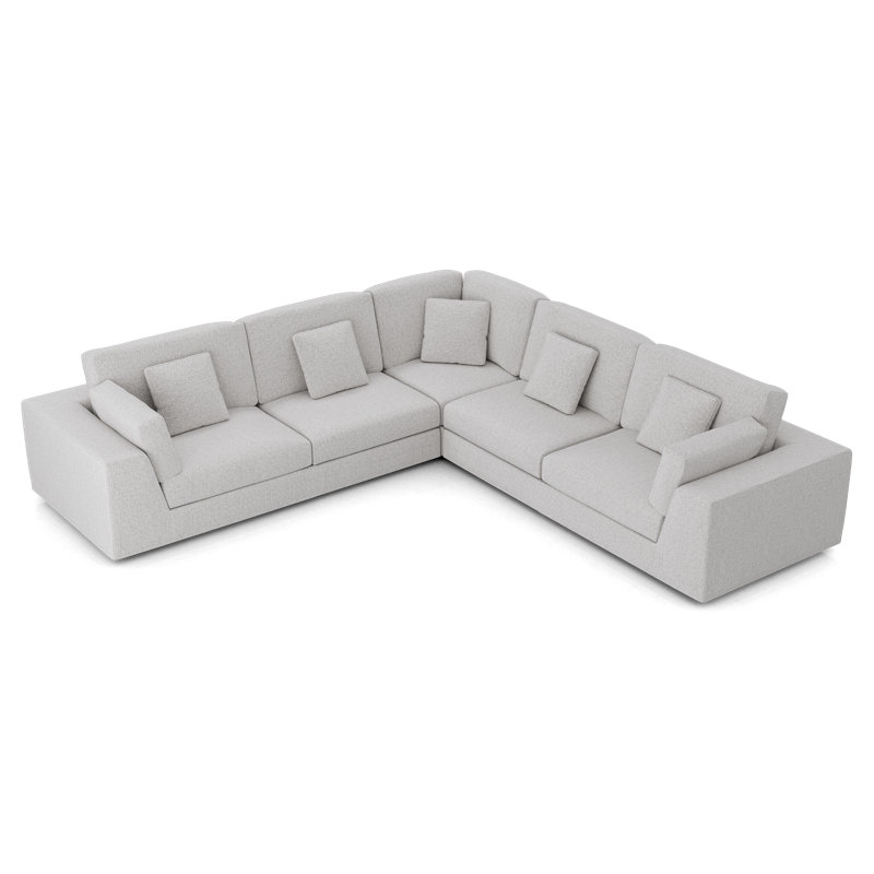 Perry Modular Sofa Set 01, Gris Fabric