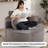 2 Pieces - 49" Corduroy Upholstered Barrel Chair, Oversized Compression Round Chaise Lounge, No Assembly Required-784046547