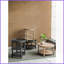 Bois noir traditionnel Table basse ronde en rotin à 3 niveaux pour le salon, peu encombrante Style adaptable-780619021