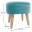 Premium & Hand-Finished Gershwin 30cm Velvet Ottoman – Tufted Square Footstool with Lift-Off Storage Lid for Living Room, Office-899290531