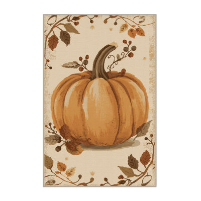 Soft Plush Fiorentino Halloween Modern & Contemporary Abstract Area Rug in Beige – Beige Binding