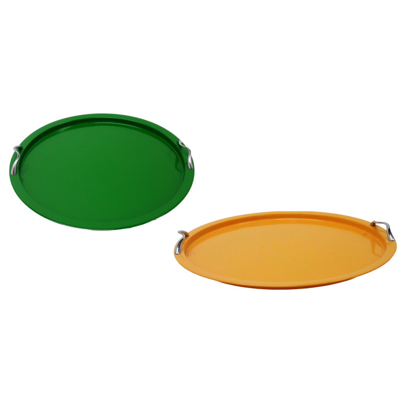 Dokken Metal Tray, Green/Yellow