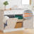 Dual Door Trash Cabinet Kitchen Waste Bins, Laundry Hamper Tilt Out Trash Can Cabinet with Hideaway Drawer Storage Bag,13 Gallons Pet Proof Trash Can for Living Room-111078144