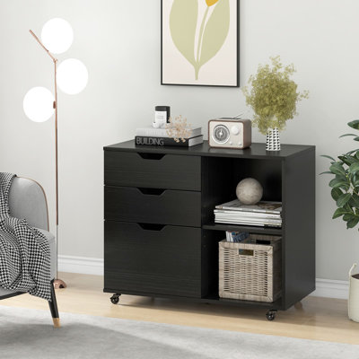 Dinton 81cm Wide 3 -Drawer File Cabinet