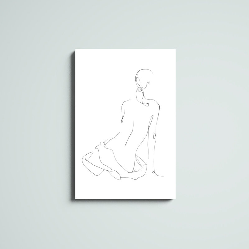 «Gestural Contour I» par Ethan Harper, reproduction d'art sur toile tendue, H 36 po x l 24 po