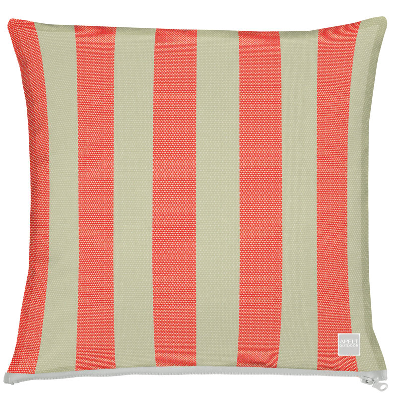 Striped Square Cushion Cover, Red
