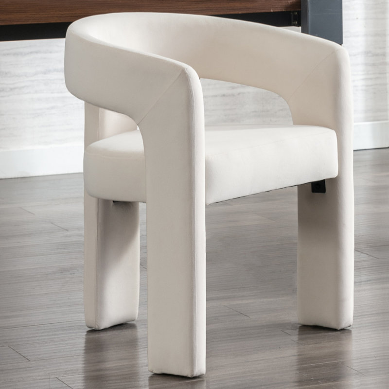 Dalpat Iron Arm Chair, Ivory Velvet