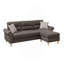 Ensemble de canapé modulaire réversible en polyfibre brun clair-1797955733