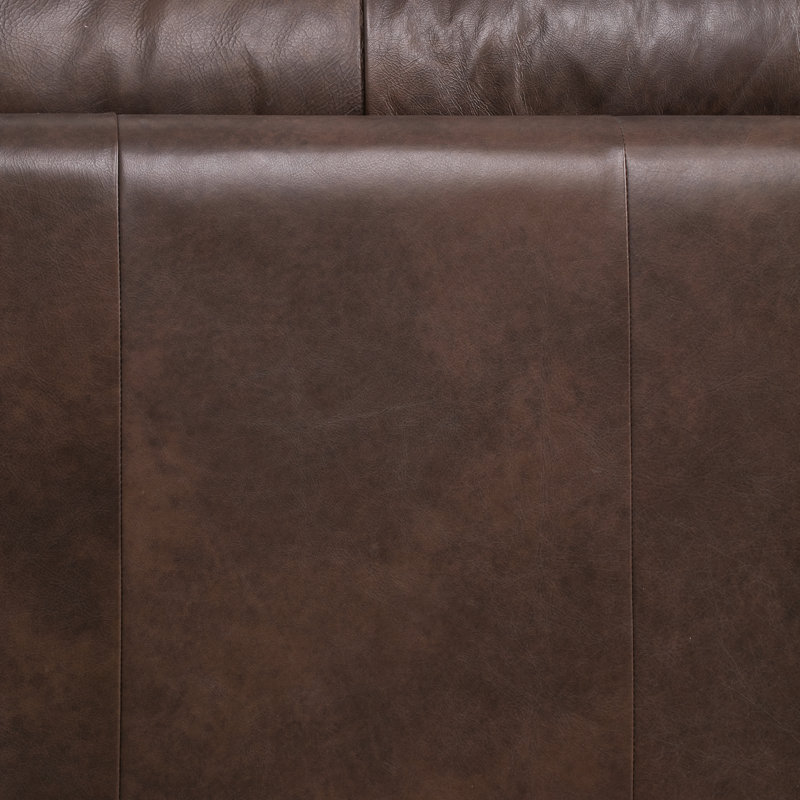 Napa 88.5'' Full-Grain Genuine Italian Leather Sofa, Madagascar Cocoa