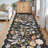 Hallway Rug Washable: Extra Long Floral Scalloped Carpet Non Slip Boho Rug for Indoor Entryway Stain Resistant Rug for Living Room-691794613-678585213