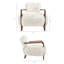 Chaise d'appoint en fausse fourrure blanche Zinnia-224999342