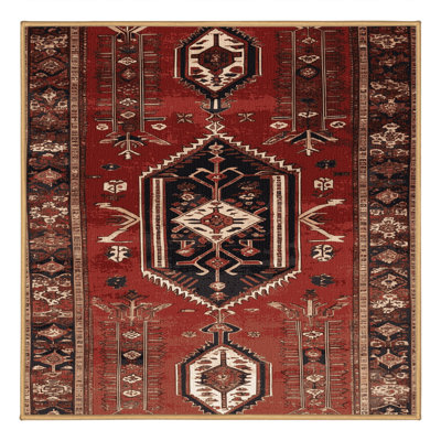 Machine Washable Persian Brown Area Rug