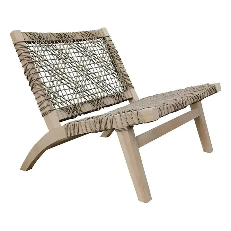 Chaise longue de patio en bois de teck