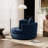 Upholstered Slipcovered Oversized Swivel Barrel Accent Chair-1315123164