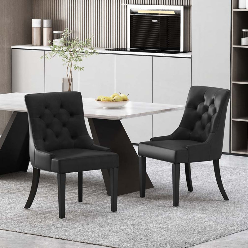 Chaises de salle à manger en bois, Noir