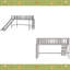 Lit mezzanine simple bas avec échelle et glissade-84031330