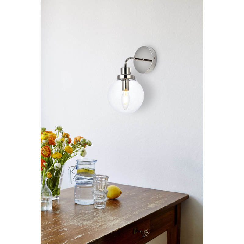 Éclairage de salle de bain à intensité variable 3 lumières Ackerson, Nickel poli, Clair, Quatre lumières