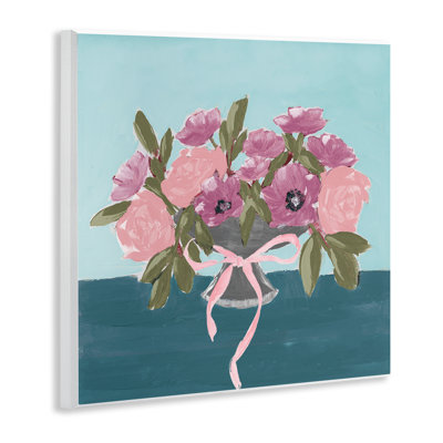 «Beautiful Flowers on Blue» par Lucille Price